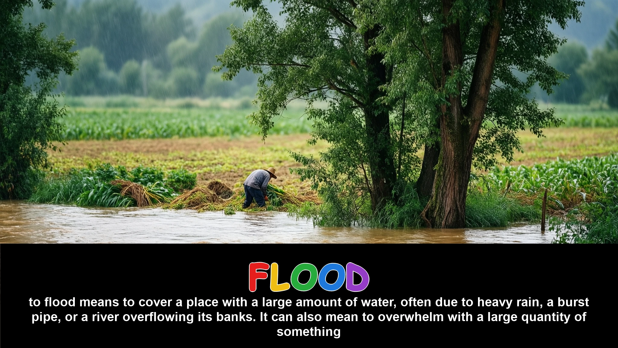 English Illustration for flood